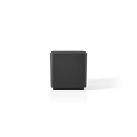 Antigua Square Side Table | Aluminum Asteroid, Laminam Noir,