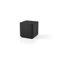 Antigua Square Side Table | Aluminum Asteroid, Laminam Noir,