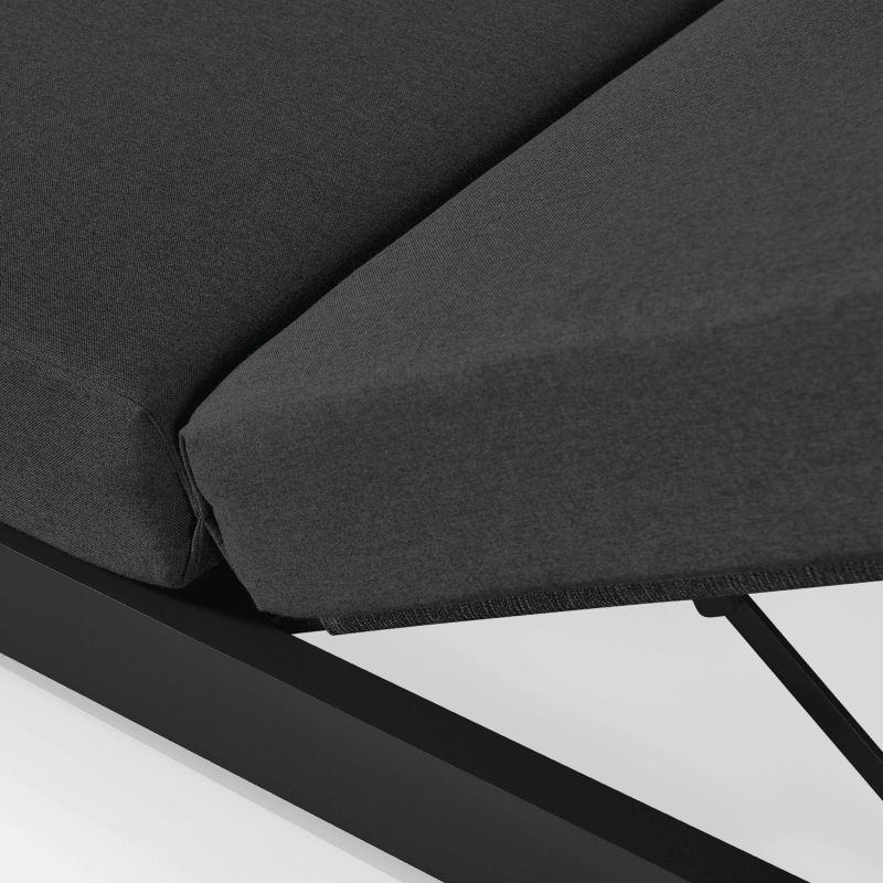 Antigua Sun Lounge | Aluminum Asteroid, Panama Grafito, Rope Dark Grey