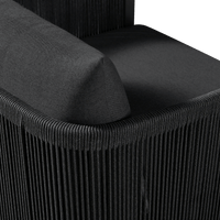 Antigua Swivel Lounge Chair | Aluminum Asteroid, Panama Grafito, Rope Dark Grey