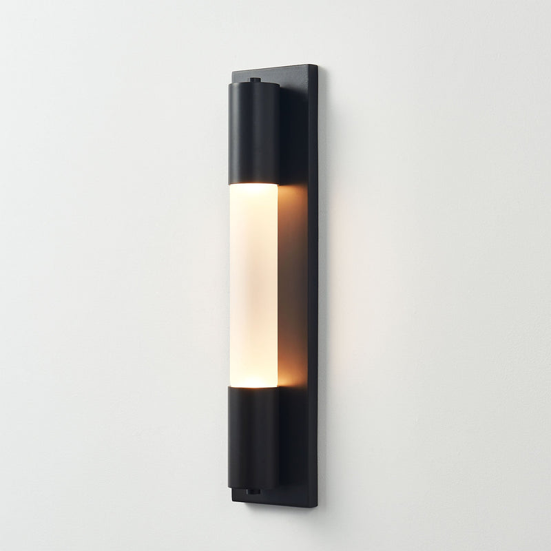 Breeze XL Outdoor Sconce | Aluminum Asteroid, Frosted Glass,