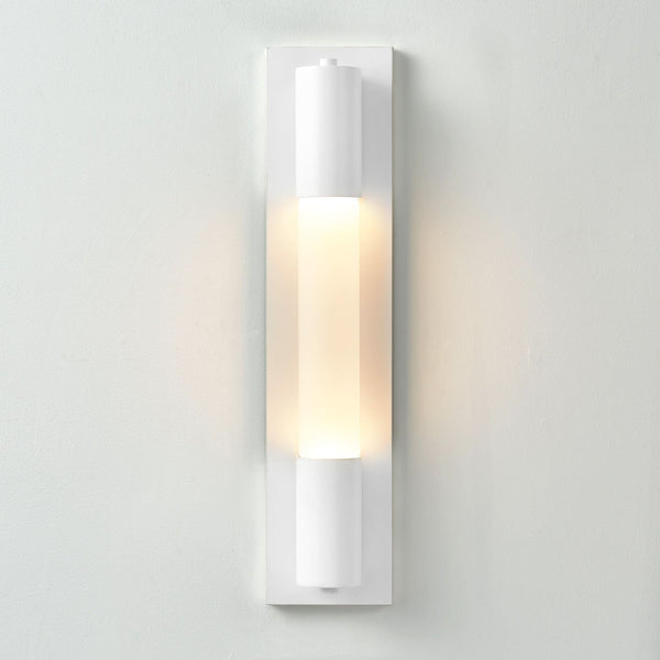 Breeze XL Outdoor Sconce | Aluminum White, Frosted Glass,