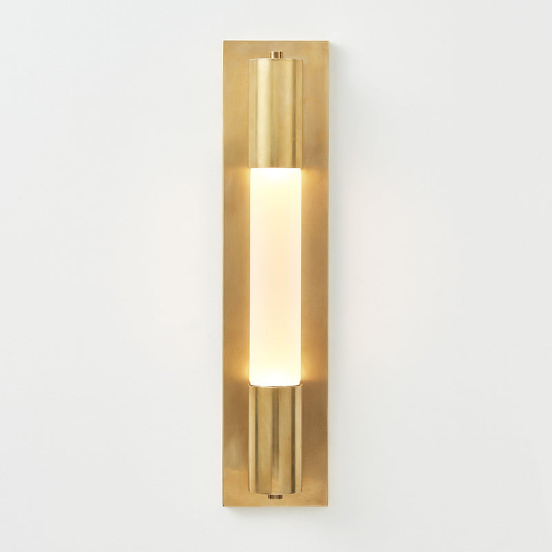 Breeze XL Outdoor Sconce | Vintage Brass, Frosted Glass,