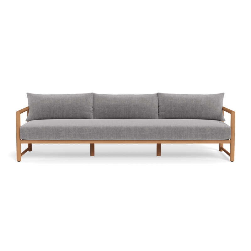 Breeze Xl Teak 3 Seat Sofa | Teak Natural, Altona Dove,