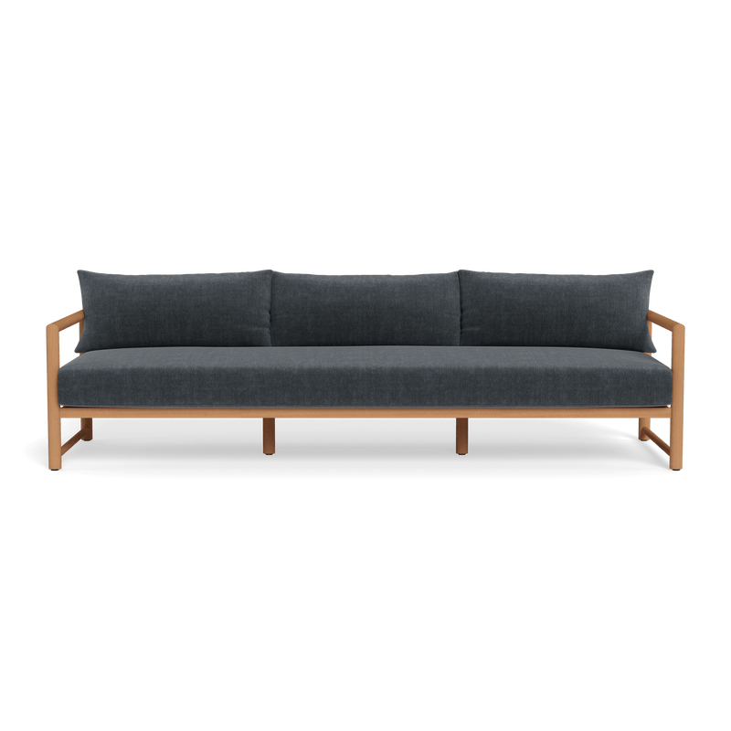 Breeze Xl Teak 3 Seat Sofa | Teak Natural, Altona Slate,