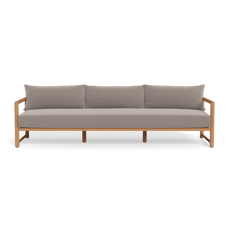 Breeze Xl Teak 3 Seat Sofa | Teak Natural, Marley Chinchilla,