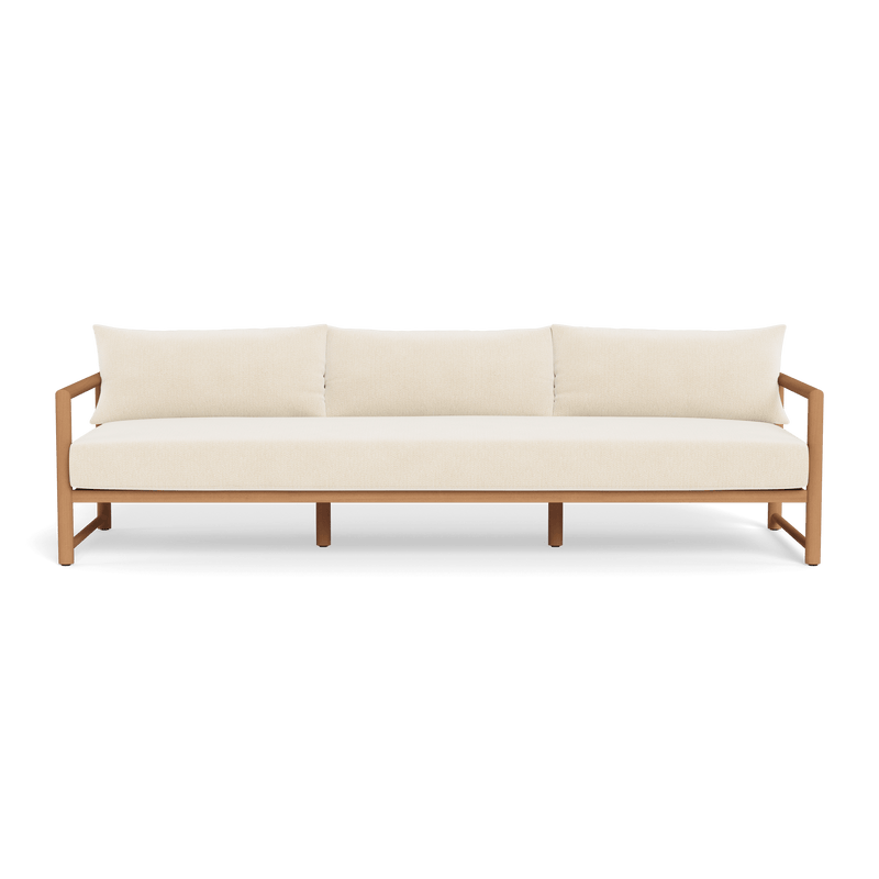 Breeze Xl Teak 3 Seat Sofa | Teak Natural, Marley Parchment,