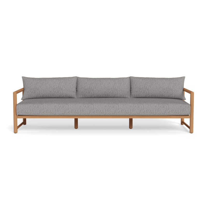 Breeze Xl Teak 3 Seat Sofa | Teak Natural, Pebble Fog,