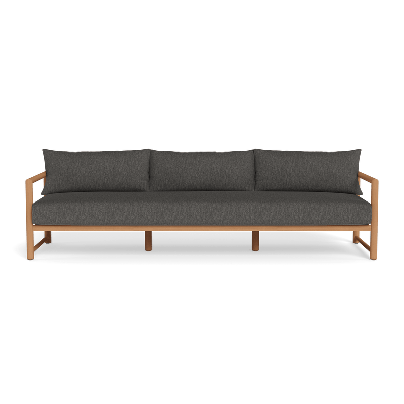 Breeze Xl Teak 3 Seat Sofa | Teak Natural, Pebble Smoke,