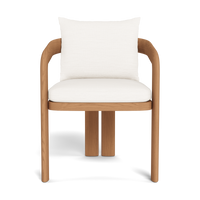 Chloe Teak Dining Chair [cyl:FINISH:TENAT|UPHOLSTERY:PANAMA BLANCO]