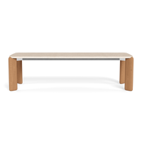 Chloe Teak Rectangle Dining Table [cyl:FINISH:TENAT|STONE:TRCRE]