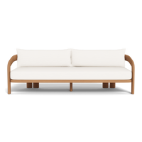 Chloe Teak 3 Seat Sofa [cyl:FINISH:TENAT|UPHOLSTERY:PANAMA BLANCO]