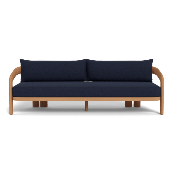 Chloe 3 Seat Sofa | Teak Natural, Siesta Indigo,