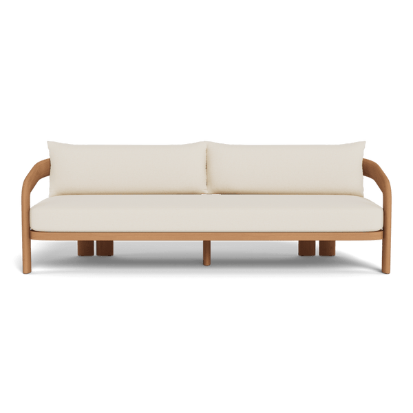 Chloe 3 Seat Sofa | Teak Natural, Siesta Ivory,