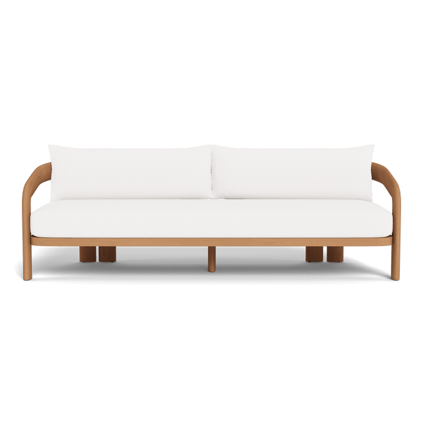 Chloe 3 Seat Sofa | Teak Natural, Pebble White,