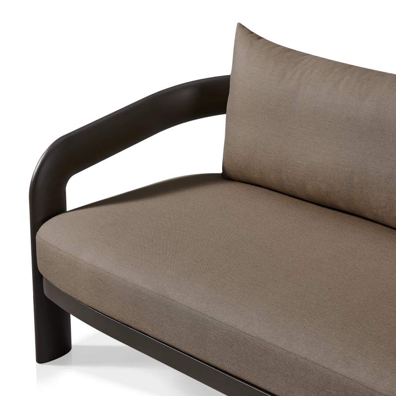 Chloe Aluminum 3 Seat Sofa | Aluminum Bronze, Altona Dew,