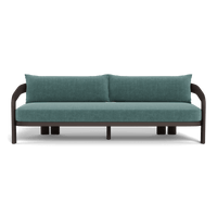 Chloe Aluminum 3 Seat Sofa | Aluminum Bronze, Altona Dew,