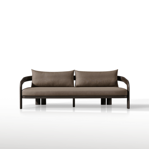 Chloe Aluminum 3 Seat Sofa | Aluminum Bronze, Altona Dew,