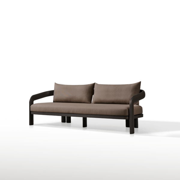 Chloe Aluminum 3 Seat Sofa | Aluminum Bronze, Altona Dew,