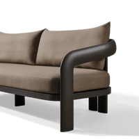 Chloe Aluminum 3 Seat Sofa | Aluminum Bronze, Panama Coco,