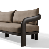 Chloe Aluminum 3 Seat Sofa | Aluminum Bronze, Panama Coco,