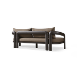 Chloe Aluminum 3 Seat Sofa | Aluminum Bronze, Panama Coco,