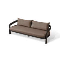 Chloe Aluminum 3 Seat Sofa | Aluminum Bronze, Panama Coco,