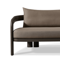 Chloe Aluminum 3 Seat Sofa | Aluminum Bronze, Panama Coco,