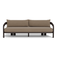 Chloe Aluminum 3 Seat Sofa | Aluminum Bronze, Panama Coco,