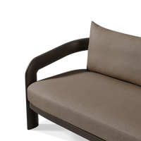 Chloe Aluminum 3 Seat Sofa | Aluminum Bronze, Panama Coco,