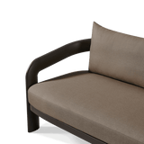 Chloe Aluminum 3 Seat Sofa | Aluminum Bronze, Panama Coco,