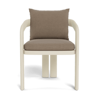 Chloe Aluminum Dining Chair | Aluminum Bone, Panama Coco,