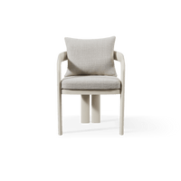 Chloe Aluminum Dining Chair | Aluminum Bone, Siesta Taupe,