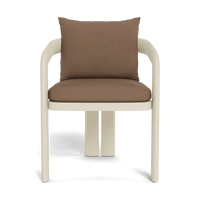 Chloe Aluminum Dining Chair | Aluminum Bone, Sorrento Caramel,