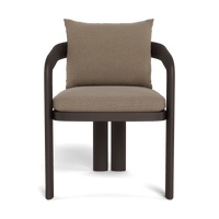 Chloe Aluminum Dining Chair | Aluminum Bronze, Panama Coco,