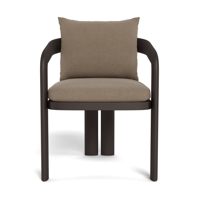 Chloe Aluminum Dining Chair | Aluminum Bronze, Panama Coco,