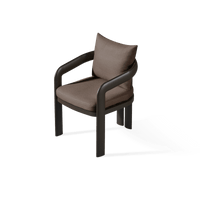 Chloe Aluminum Dining Chair | Aluminum Bronze, Panama Coco,