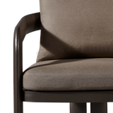 Chloe Aluminum Dining Chair | Aluminum Bronze, Panama Coco,