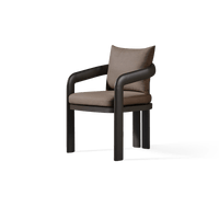 Chloe Aluminum Dining Chair | Aluminum Bronze, Panama Coco,