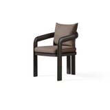 Chloe Aluminum Dining Chair | Aluminum Bronze, Panama Coco,