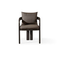 Chloe Aluminum Dining Chair | Aluminum Bronze, Panama Coco,