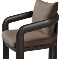 Chloe Aluminum Dining Chair | Aluminum Bronze, Panama Coco,
