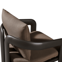 Chloe Aluminum Dining Chair | Aluminum Bronze, Panama Coco,