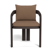 Chloe Aluminum Dining Chair | Aluminum Bronze, Sorrento Caramel,