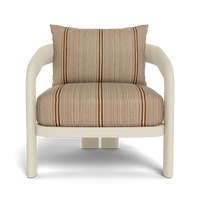 Chloe Aluminum Lounge Chair | Aluminum Bone, Bateau Teak,