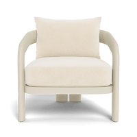 Chloe Aluminum Lounge Chair | Aluminum Bone, Marley Parchment,