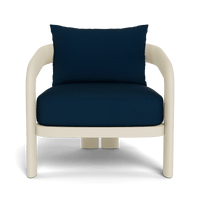 Chloe Aluminum Lounge Chair | Aluminum Bone, Sorrento Navy,