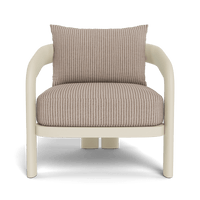 Chloe Aluminum Lounge Chair | Aluminum Bone, Sorrento Stripe Sand,