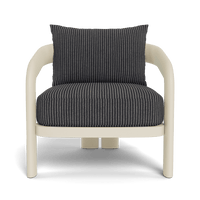 Chloe Aluminum Lounge Chair | Aluminum Bone, Sorrento Stripe Slate,