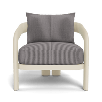 Chloe Aluminum Lounge Chair | Aluminum Bone, Sorrento Stripe Stone,